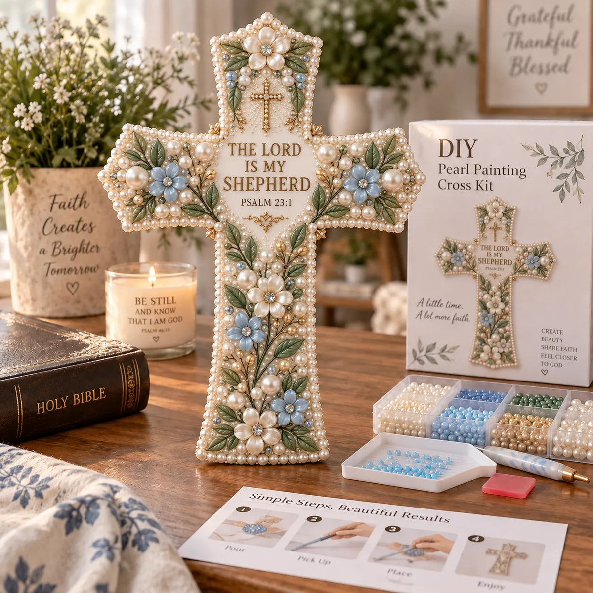 🎄 ✨ Last Day 49% OFF ✝️ Scripture Cross DIY Kit Collection