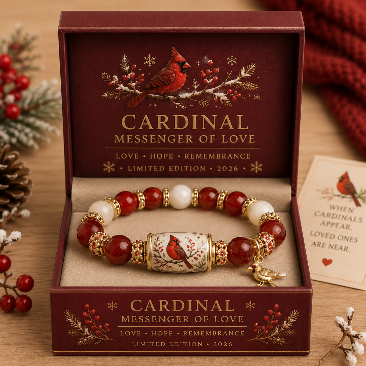❤️ Love, Remembrance & Cardinal Blessings 🕊️ | 2026 Limited Edition Bracelet