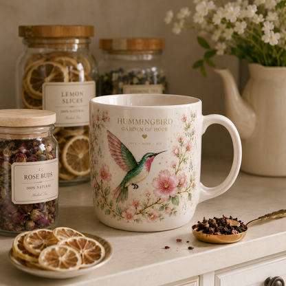 🌸 Limited Edition 2026 Garden Morning Bliss Hummingbird Mug ☕