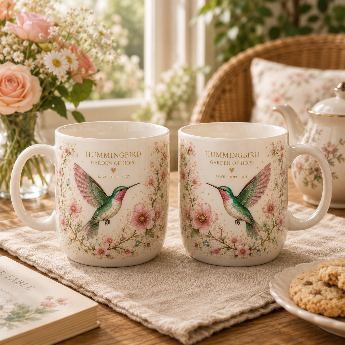🌸 Limited Edition 2026 Garden Morning Bliss Hummingbird Mug ☕