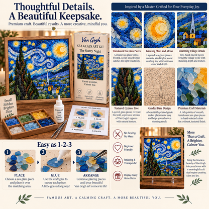 🎨 Van Gogh Sea Glass Art Kit Series