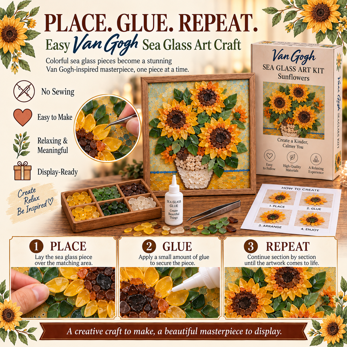 🎨 Van Gogh Sea Glass Art Kit Series