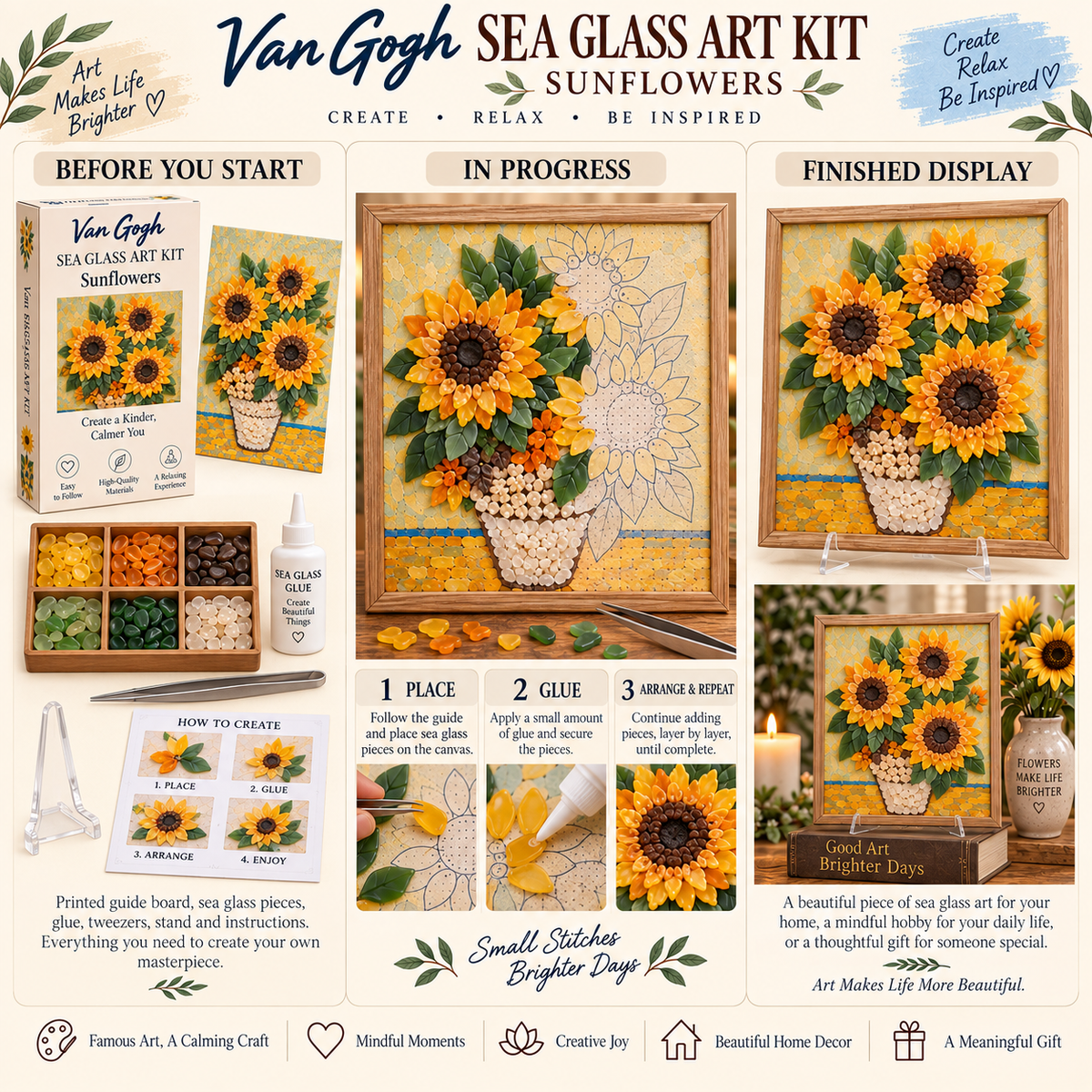 🎨 Van Gogh Sea Glass Art Kit Series
