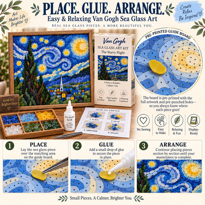 🎨 Van Gogh Sea Glass Art Kit Series