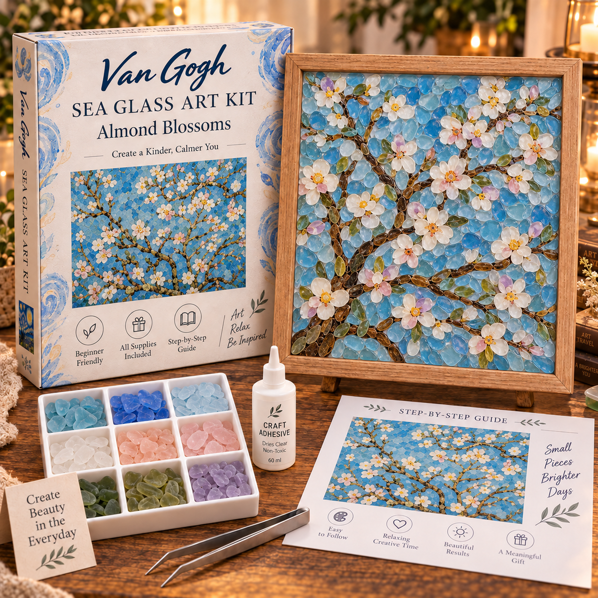 🎨 Van Gogh Sea Glass Art Kit Series