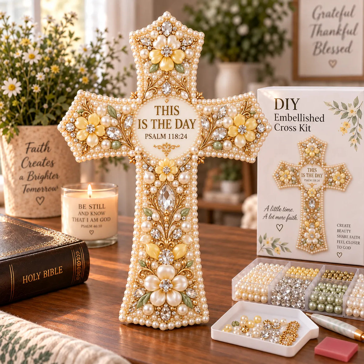 🎄 ✨ Last Day 49% OFF ✝️ Scripture Cross DIY Kit Collection