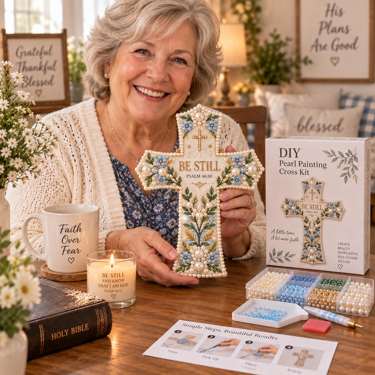 🎄 ✨ Last Day 49% OFF ✝️ Scripture Cross DIY Kit Collection